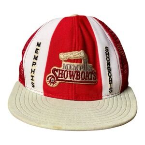 VINTAGE MEMPHIS SHOWBOATS USFL SNAPBACK CAP HAT AJD LUCKY STRIPES RARE